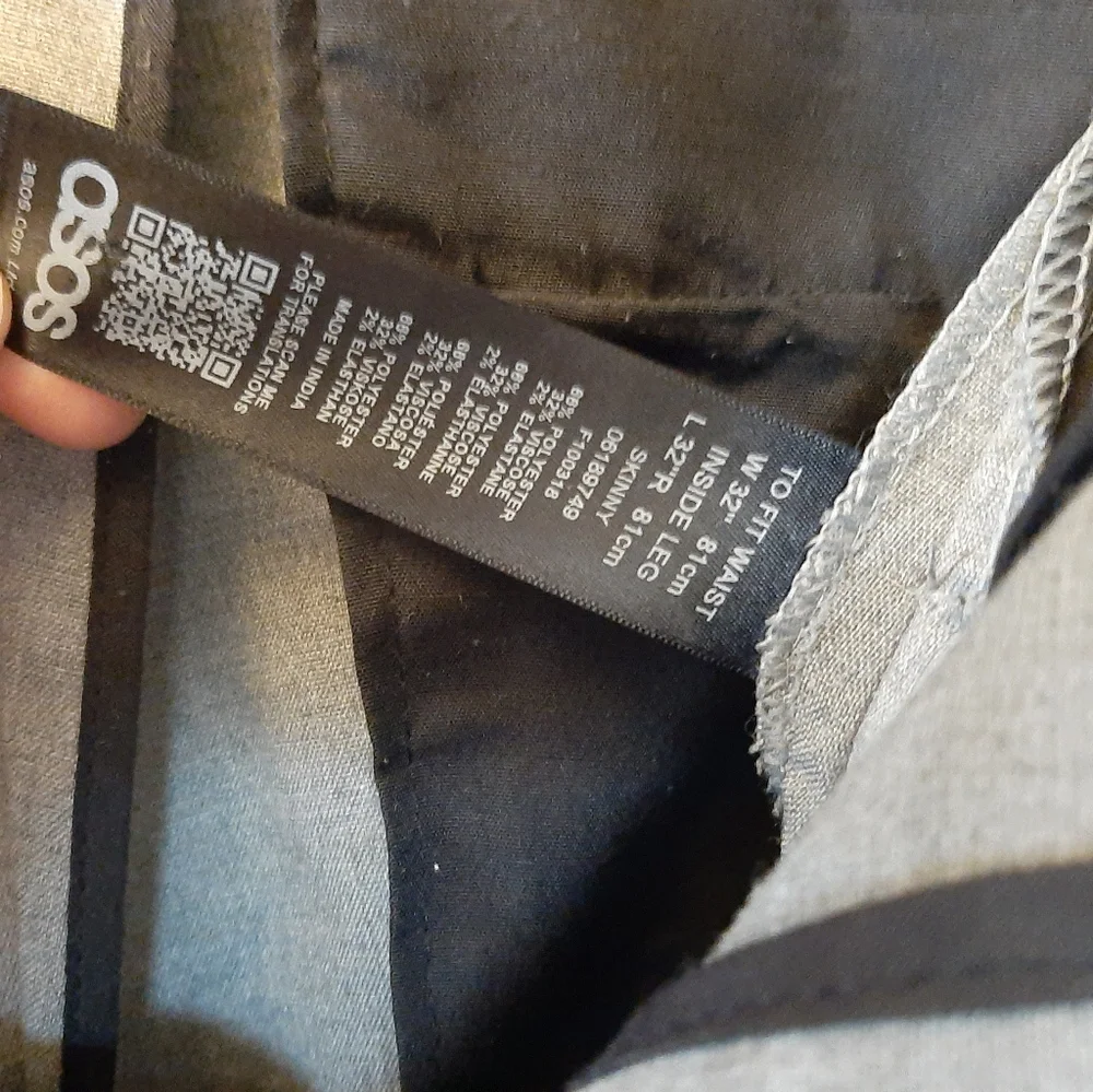 Mens ASOS Gray Slacks - Picture 3 of 3